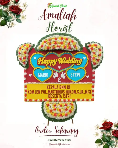 Papan Bunga Pernikahan Kreo